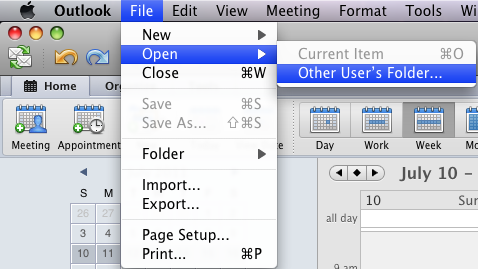 Sharing Your Calendar In Outlook 2011 For Mac