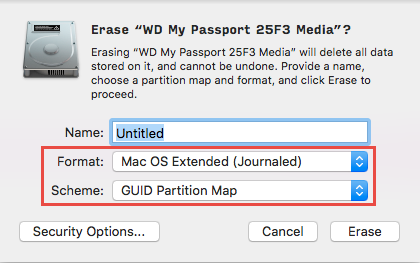 How to reformat wd passport for mac
